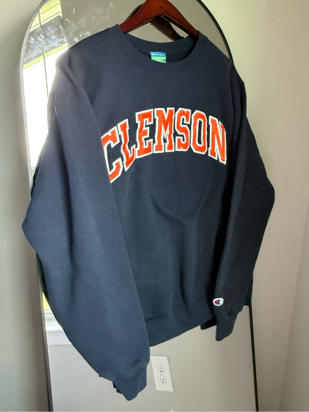 Champion Clemson Tigers Crewneck embroidered Sweatshirt M
